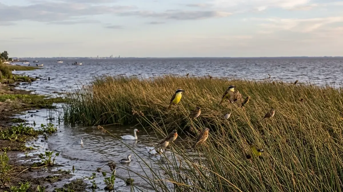 El río en Quilmes y la fauna que acompaña el paisaje costero